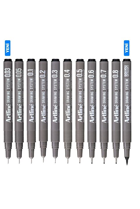 Genel Markalar Drawing System Teknik Çizim Kalemi 11'li Tam Set-4
