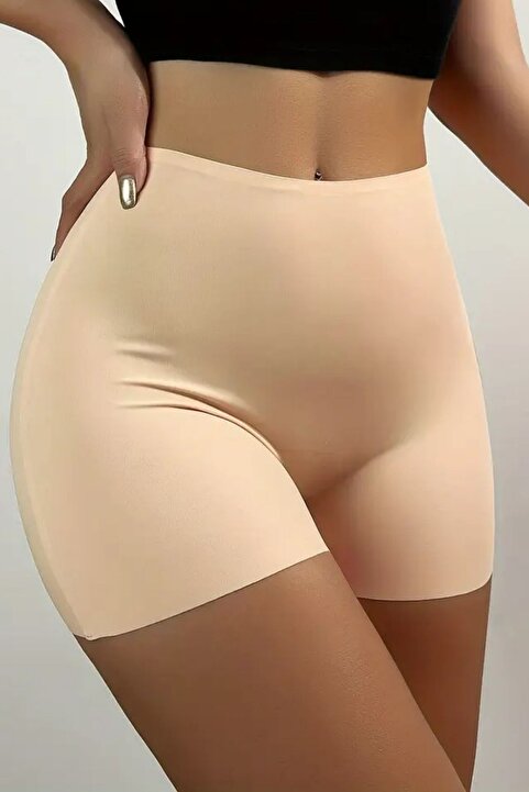 MİSTİRİK Carigna Model Mini Boy İz Yapmayan Lazer Kesim Boxer Toparlayıcı Büyük Beden Şort Ten Renk