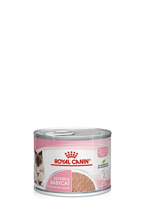 Royal Canin Mother&babycat Gebe/laktasyondaki Anne Ve Yavru Kedi Için Kedi Konservesi 195g