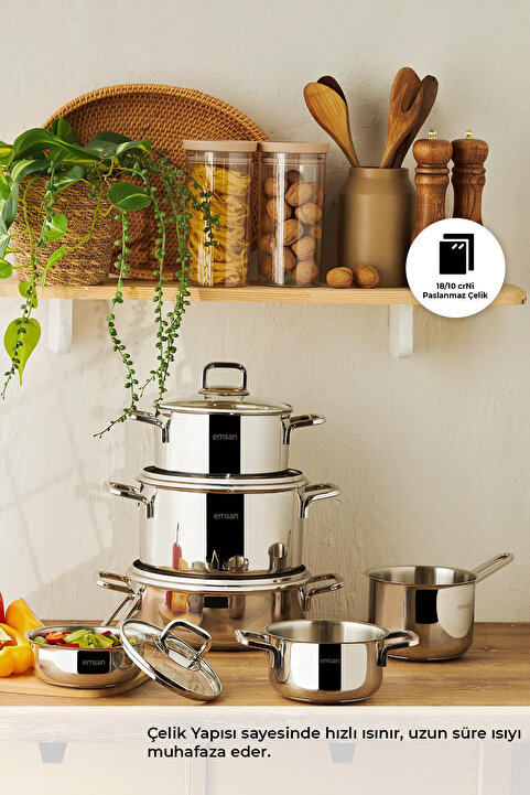Emsan Cocinero 10 Parça Çelik Çeyiz Seti