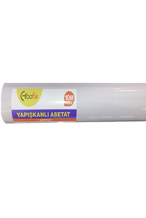Bafix Yapışkanlı Asetat Rulo 45 CM x 10 Metre Şeffaf