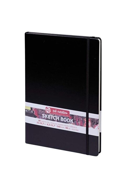 Art Creation Talens Sketch A4 book Sert Kapak Eskiz Defteri 80 Yaprak 140 gr 21x29,7 black