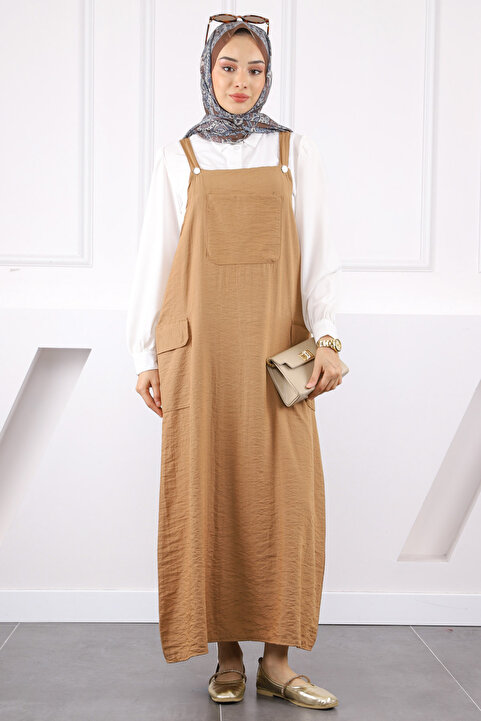İmajButik Camel Gömlek Kombinli Jile