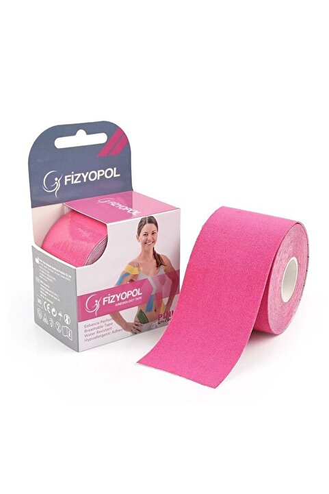 FİZYOPOL New Product Kinezyo Tape Band 5 Metre X 5 Cm Pembe Renk Kinesio Sporcu Bandı