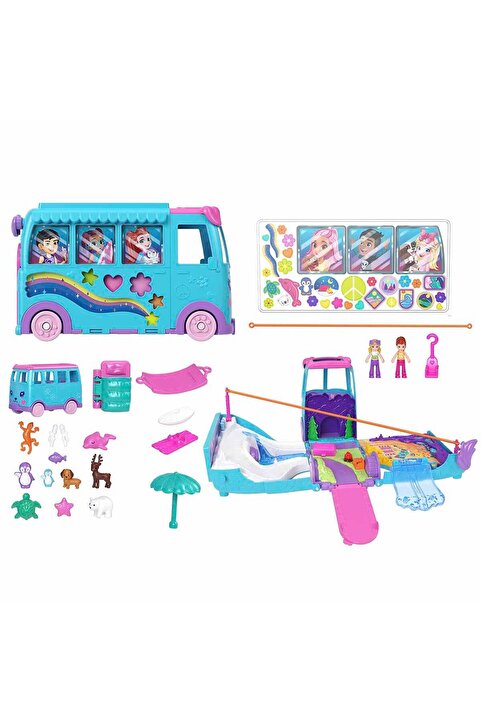 Polly Pocket Dönüşebilen Evcil Hayvan Karavanı Oyun Seti JCC22