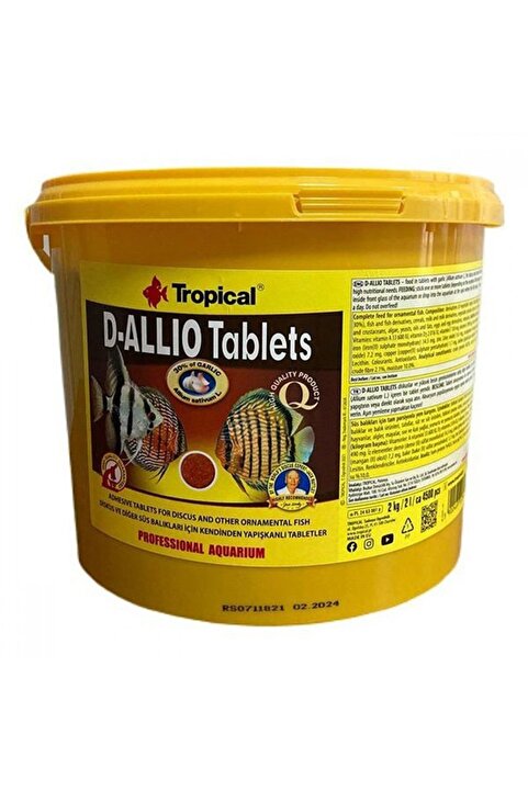 Tropical D-Allio Plus %30 Sarımsaklı Tablet Yem 100 ADET