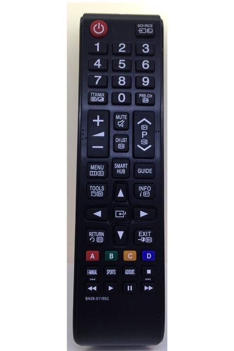 Samsung Tüm Modellerine Uyumlu Kısa Smart Hub Tuş Lcd Led Tv Kumandası