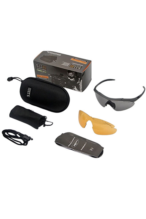 KORDAK 5.11 Tactical Tactical koruyucu 3 lensli gözlük 5.11 / Taktikal gözlük / Airsoft gözlüğü