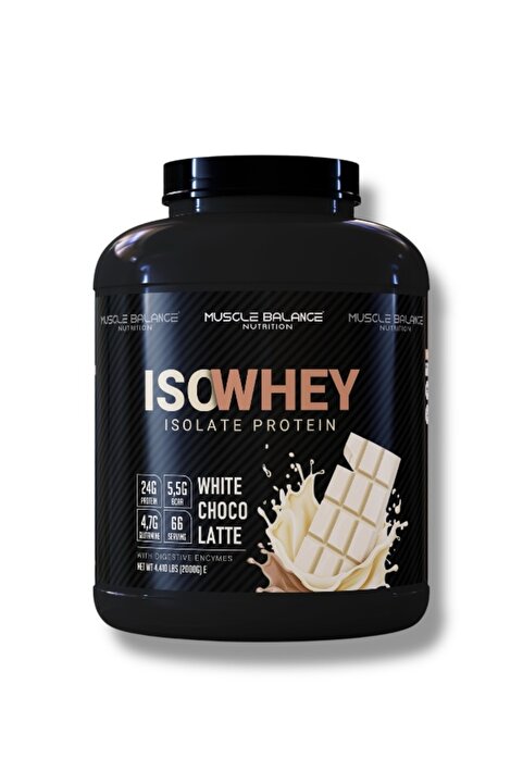MUSCLE BALANCE Isolate Whey Protein 2000 gr 66 Servis Beyaz Çikolata