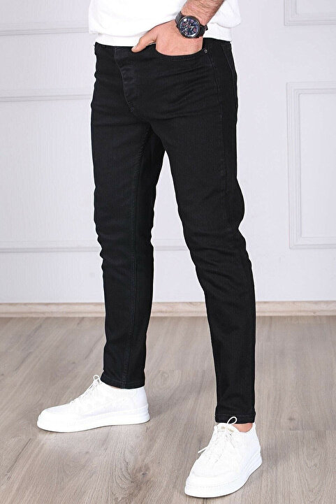 MODA POYRAZ Erkek Siyah Slim Fit Kot Pantolon
