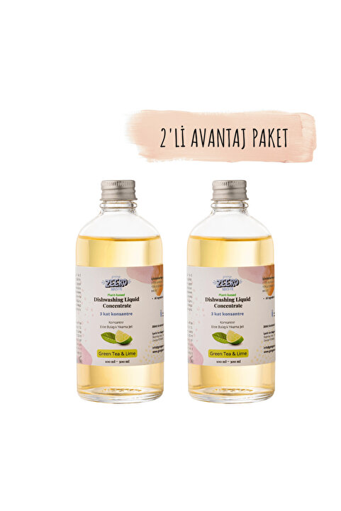 Going Zeero Elde Bulaşık Yıkama Deterjanı Süper Konsantre (2'li Paket Lime & Okaliptus)