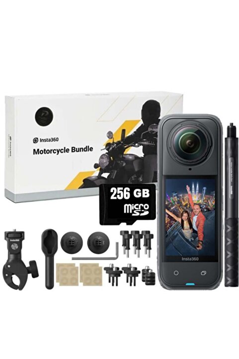 Insta360 X5 360 Derece 8K Aksiyon Kamera Motosiklet Kit 256GB