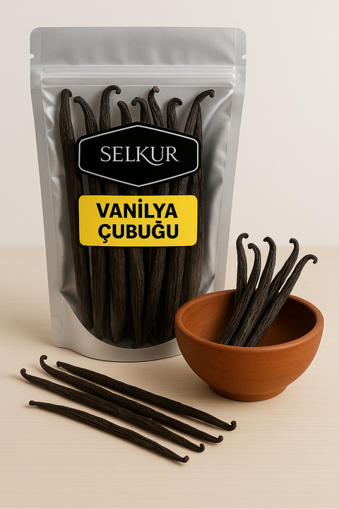 SELKUR Vanilya Çubuğu 20 Adet (vakumlu Ambalaj)