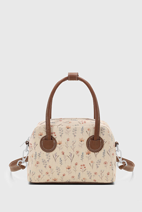 Housebags Çiçekli Vintage Çok Yönlü PU Deri Çapraz Askılı Çanta 275