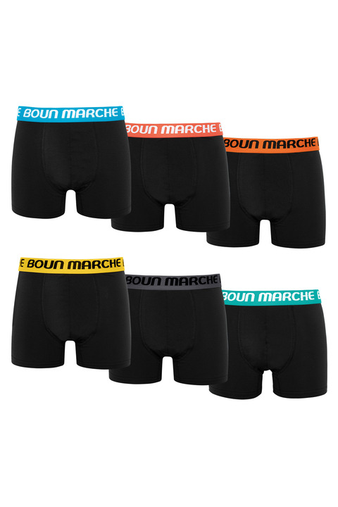 BOUN MARCHE Erkek Boxer Likralı Premıum 6'lı Kutu DANİEL