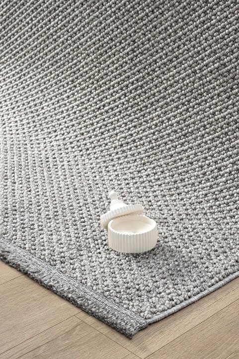 Eliz Home Gri Yumuşak Dokulu Halı Kilim Salon Mutfak Koridor Yolluk Dokuma Makine Halısı 0010