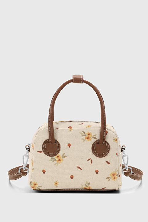 Housebags Papatya Desenli Vintage Çok Yönlü PU Deri Çapraz Askılı Çanta 275