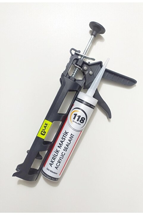 Glax Tools Beyaz Silikon Mastik / Çekomastik 480 Gr. + Silikon Tabancası