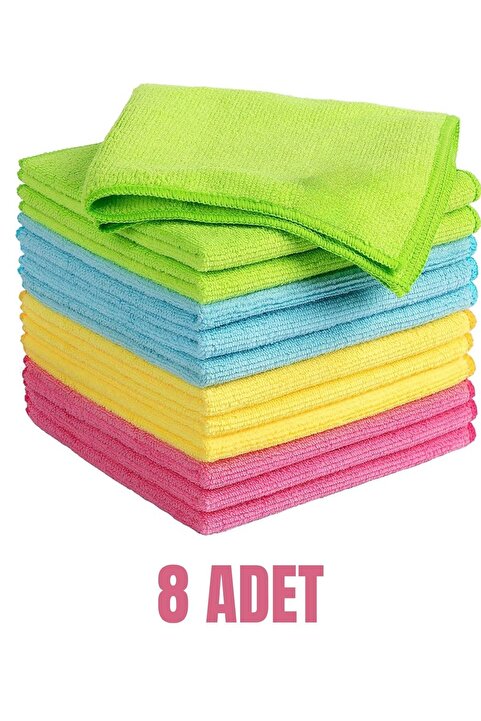 Genel Markalar Mikrofiber Bez 8 Li Kenarları Overloklu 1.kalite Ürün 8 Adet