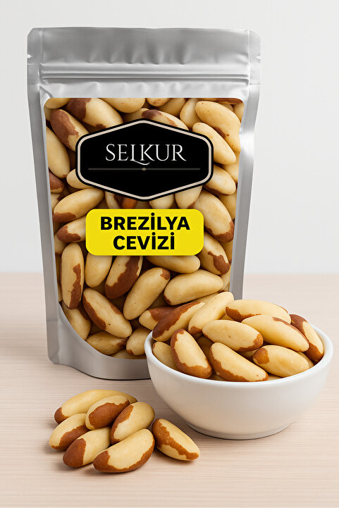 SELKUR Brezilya Cevizi 250gr Yeni Bütün Tane(KİLİTLİ AMBALAJ, ÇİĞ,TUZSUZ)