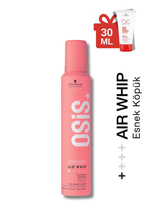 Osis Air Whip Hacim Ve Tutuş Sağlayan Esnek Köpük 200ml + Bonacure Acil Kurtarma Kremi 30ml