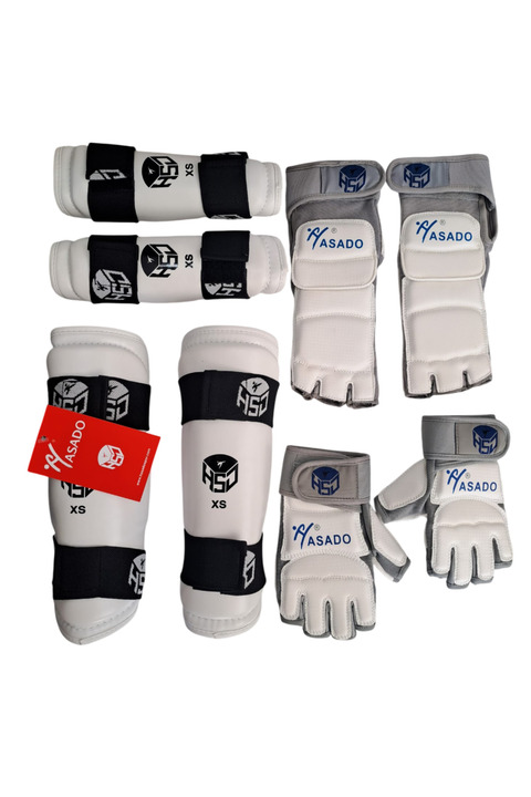 HAŞADO Haşado Taekwondo Müsabaka Kol-Kaval Koruma + Ayaküstü Koruma + Eldiven 3lü set