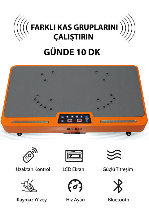 kochler Bluetoothlu Shaper Titreşimli Kondisyon Aleti Ve Egzersiz Aleti - Kumandalı - Çoklu Program Modu