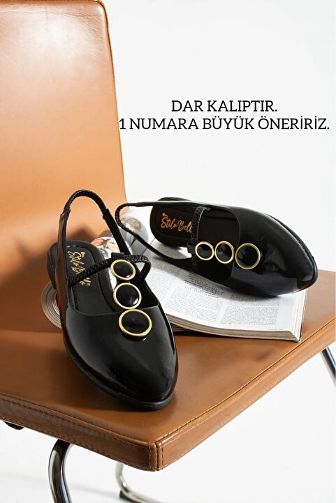 Slipcat Önü Kapalı Taşlı Arkası Açık Düz Taban Babet Sandalet