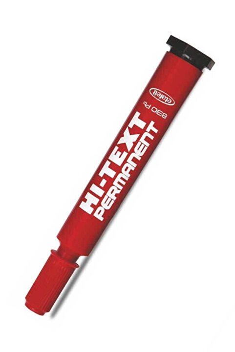 Hi-Text Kırmızı Permanent Kesik Uçlu Kalıcı Koli Kalemi 830pb