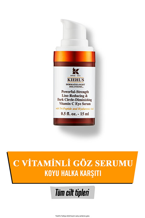 Kiehl's Powerful-Strength Koyu Halka Karşıtı Göz Serumu - C Vitamini ve Hyalüronik Asit İçeriğiyle