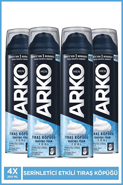 Arko Men Serinletici Erkek Bakım Tıraş Köpüğü Cool 4x200ml