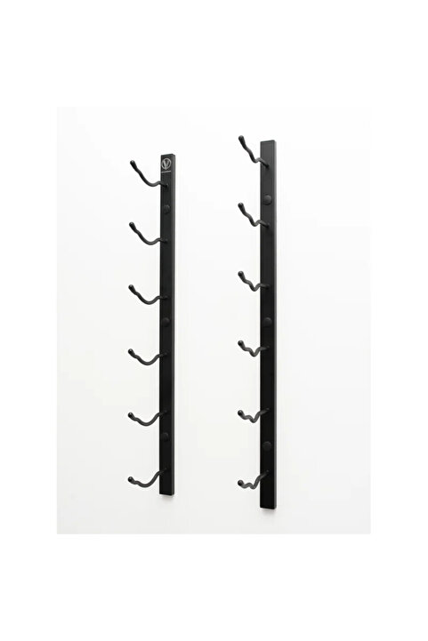df doffo.com.tr creative furniture designs 6'lı Metal Şaraplık Duvara Monte Metal Şarap Rafı Siyah