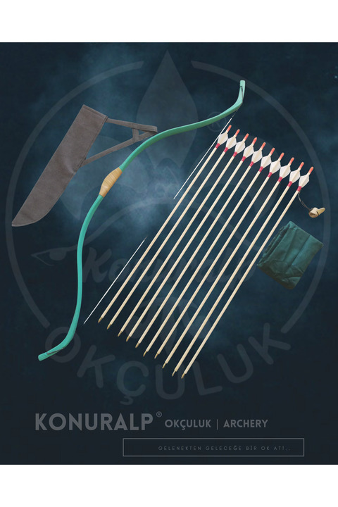 KONURALP OKÇULUK Güçlü Başlangıç Yayı 35/40 Libre (BASİT TİRKEŞ 10 OK ZİHGİR)