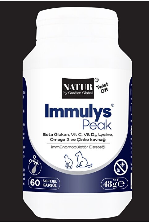 Natür Immulys Peak (KEDİ VE KÖPEKLERDE BAĞIŞIKLIK DESTEĞİ)