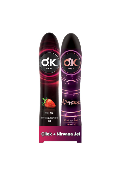 Okey Kayganlaştırıcı Jel Çilek 100 Ml+ Nirvana Kayganlaştırıcılı Jel 100ml