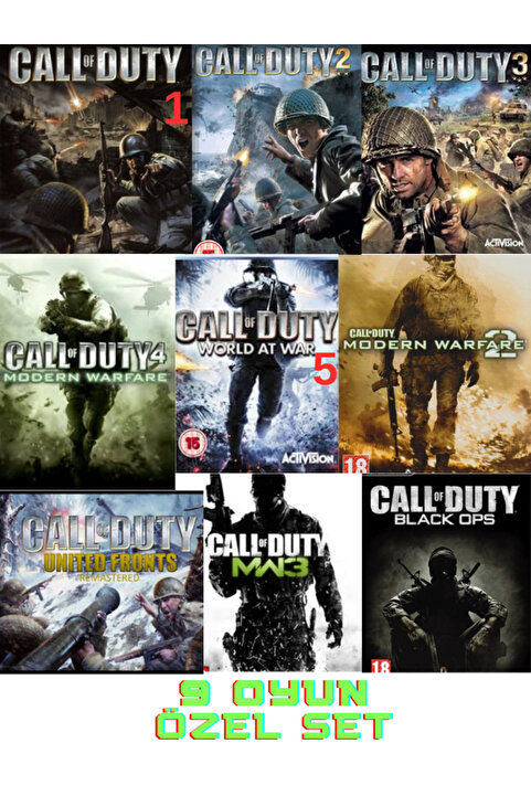 Tigdes 🎮 Call of Duty 9’lu Efsane Seri PC Oyunu | 64GB Flash Bellekli Kurulum | Ekonomik Paket | Windows