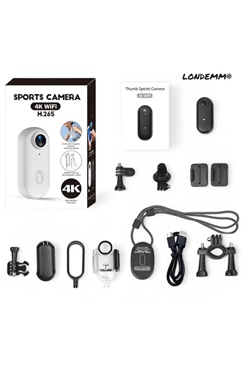 Serreha Mini 4K Wıfı Aksiyon Kamerası Vücut Kamerası Giyilebilir Video Kaydedici Hafıza Kartı Dahil