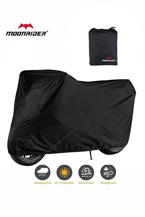 Moonrider Su Geçirmez Premium Motosiklet Branda 450cc Altı Motorlar Lastikli Taşıma Çantalı Motor Brandası