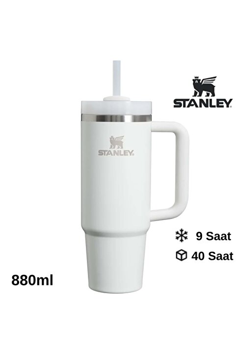 Stanley Quencher H2.O FlowState™ Tumbler Pipetli Termos 0.8L Pipetli Matara BEYAZ