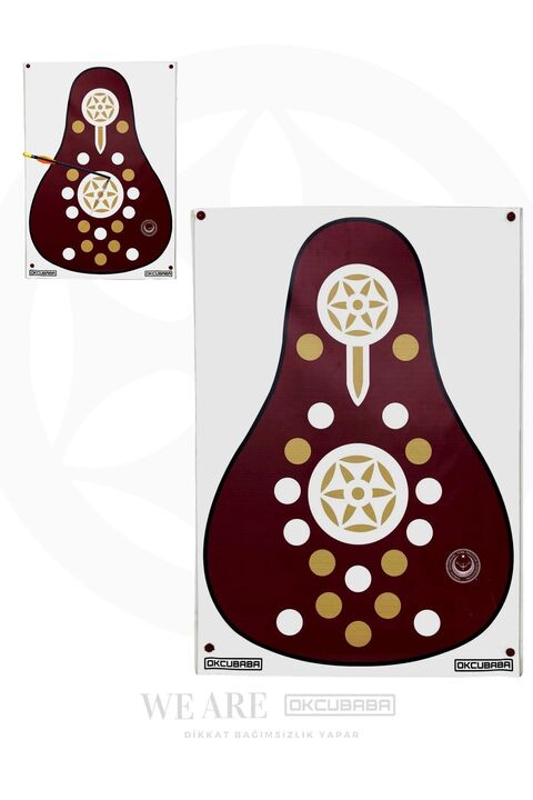 okcubaba Vinil Geleneksel Okçuluk Hedef Yüzü – 80x115 cm Koyu Kahve