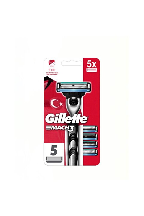 Gillette Mach3 Tıraş Makinesi + 5 Yedek Tıraş Bıçağı