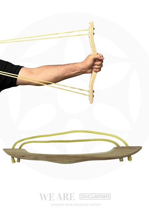 okcubaba Ahşap Lastikli Kepaze Çalışma Yayı 45 cm 4 Lastikli