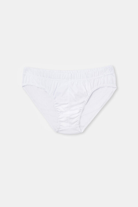 Dagi Beyaz Penye 2'li Pamuklu Slip Külot