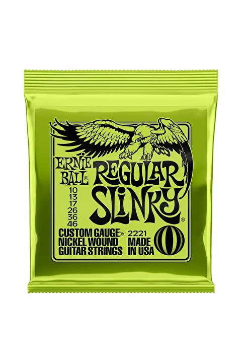 Ernie Ball P02221 Regular Slinky Nickel 10-46 Elektro Gitar Teli