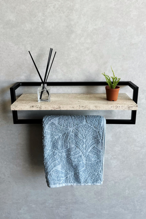 AJU Havluluk Banyo Rafı Sabunluk Şal Askılığı Havlu Askısı Banyo Mutfak Düzenleyici Modern Şık Raf