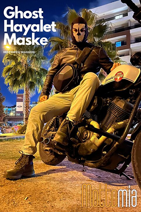 Tittanium Moto Butik Ghost Maskesi - Call Of Duty Hayalet Maske Termal Kask Içi Balaklava Ve Boyunluk