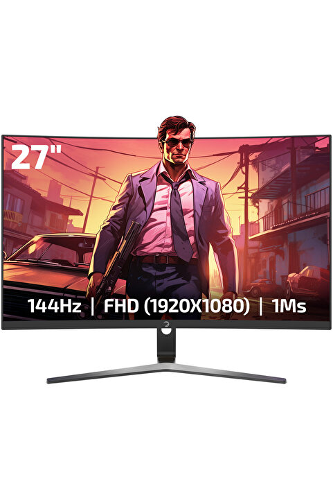 Gamepower Vivid F20 27'' 1500R Curved RGB 144Hz 1ms FHD Va Panel 2x2W Speaker Gaming Monitör (Sıfır