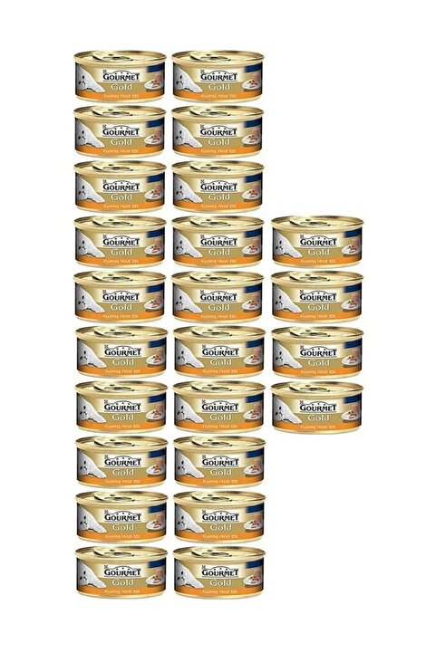 Gourmet Purina Gold Kıyılmış Hindi Etli Konserve Yetişkin Kedi Maması 24 x 85 G