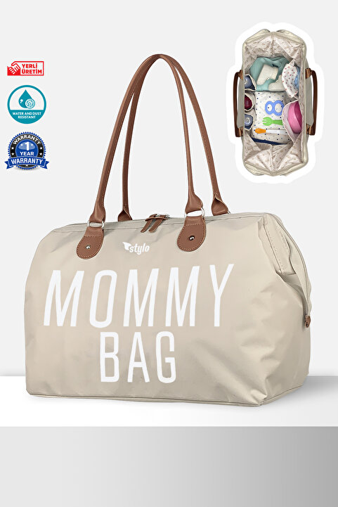 Stylo Mommy Bag Usa Anne Bebek Bakım Ve Kadın Çantası - Bej
