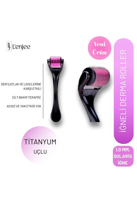 Genel Markalar Aveo 1 Adet Titanyum Uçlu 540 Iğneli Derma Roller 1.0 Mm Iğne